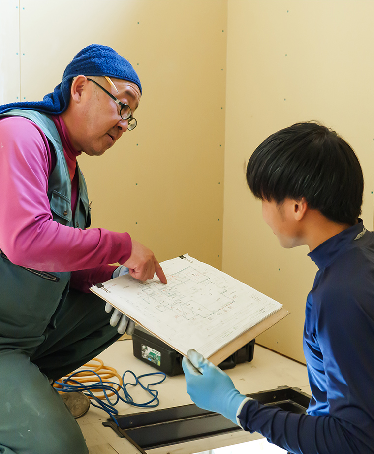 チーム体制で工事を遂行